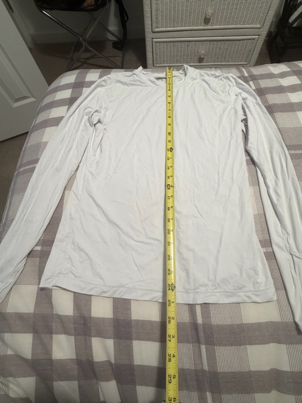 Women's Long Sleeve Crew Tee — White - Picture 3 of 9